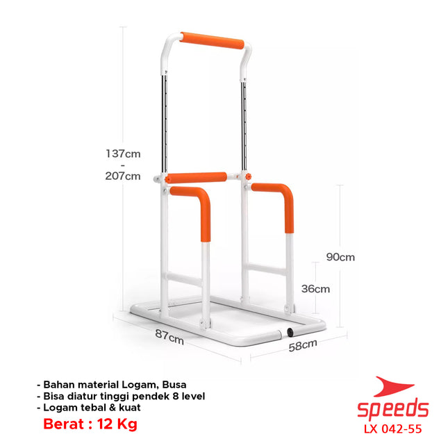 SPEEDS Pull Up Bar Power Tower Chin Up Bar Multifunction Exercise Equipment Pull Up 042-55