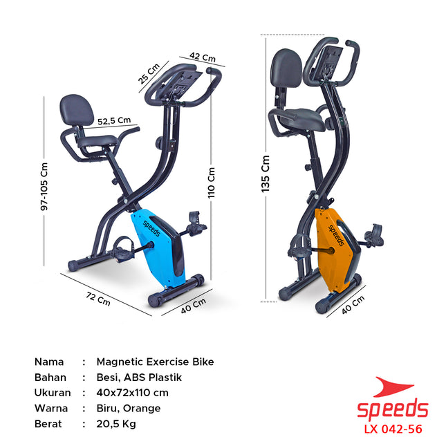 SPEEDS Cardio Fitness Equipment Indoor Stationary Magnetic Exercise Bike 042-56