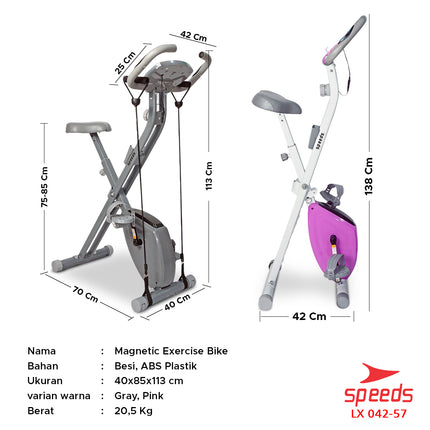 SPEEDS Spinning Bike Magnetic Exercise Bike Alat Fitness 042-57