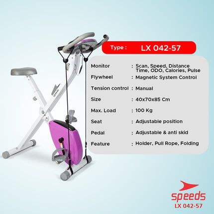 SPEEDS Spinning Bike Magnetic Exercise Bike Alat Fitness 042-57