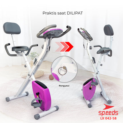 SPEEDS Sepeda Statis Magnetic Exercise Bike Layar LCD 042-58