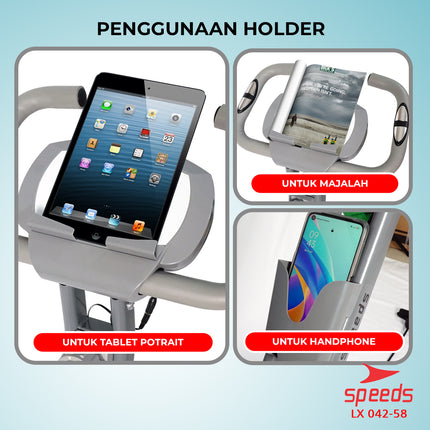 SPEEDS Sepeda Statis Magnetic Exercise Bike Layar LCD 042-58