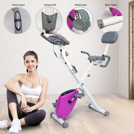 SPEEDS Sepeda Statis Magnetic Exercise Bike Layar LCD 042-58