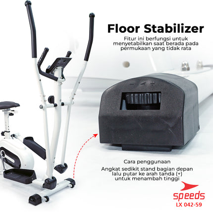 SPEEDS Elliptical Bike Sepeda Magnetic Fitness Gym 042-59