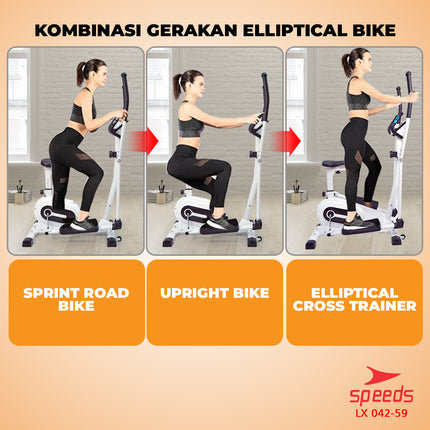 SPEEDS Elliptical Bike Sepeda Magnetic Fitness Gym 042-59