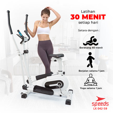 SPEEDS Elliptical Bike Sepeda Magnetic Fitness Gym 042-59