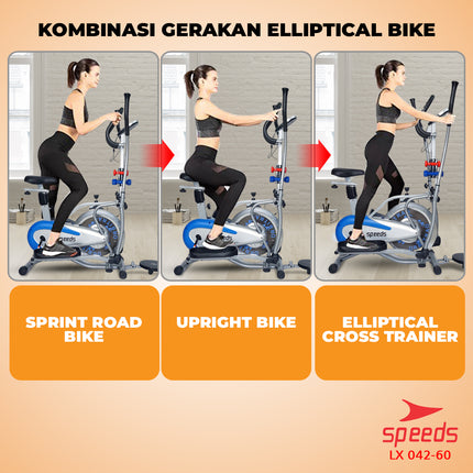 SPEEDS Orbitrack Bike Elliptical Bike Alat Fitness Olahraga 042-60