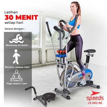 SPEEDS Orbitrack Bike Elliptical Bike Alat Fitness Olahraga 042-60