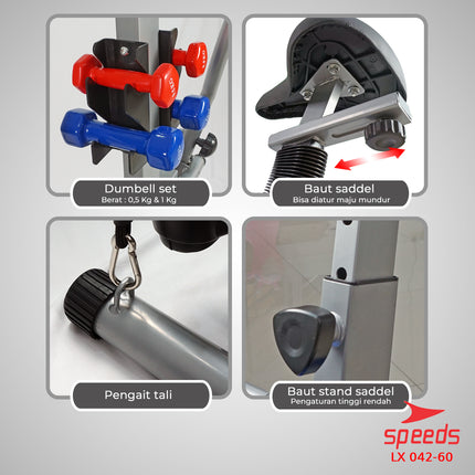 SPEEDS Orbitrack Bike Elliptical Bike Alat Fitness Olahraga 042-60