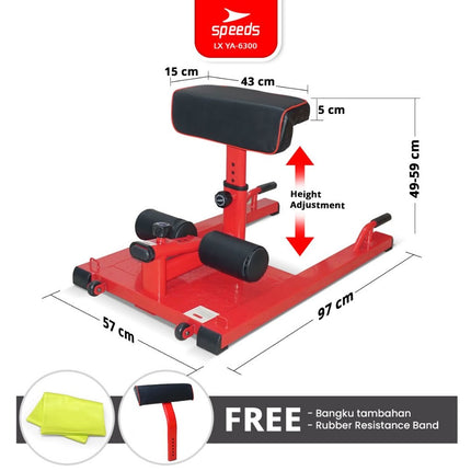 SPEEDS Squat Machine 3-in-1 Fitness Equipment Multifunctional Sports Bench Sit Up Push Up Bar Practical Indoor Outdoor Gym LX 042-6300