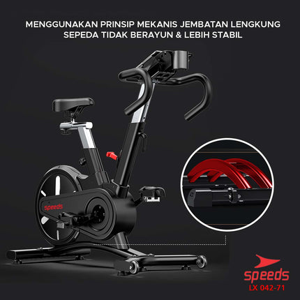 SPEEDS Sport Sepeda Statis Magnetic Excerise Bike Spinning Bike Belt Sepeda Fitness 042-71