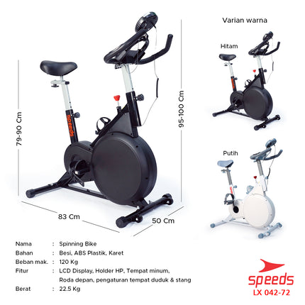 SPEEDS Stationary Magnetic Exercise Bike Home Gym Fitness 042-72