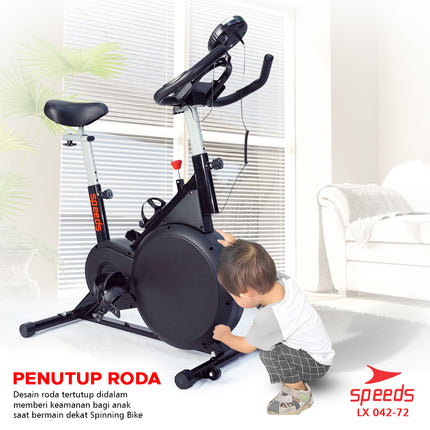 SPEEDS Stationary Magnetic Exercise Bike Home Gym Fitness 042-72