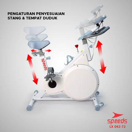 SPEEDS Stationary Magnetic Exercise Bike Home Gym Fitness 042-72