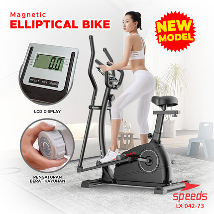 SPEEDS Elliptical Bike Sepeda Magnetic Fitness Gym 042-73