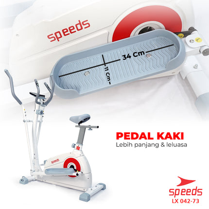 SPEEDS Elliptical Bike Sepeda Magnetic Fitness Gym 042-73