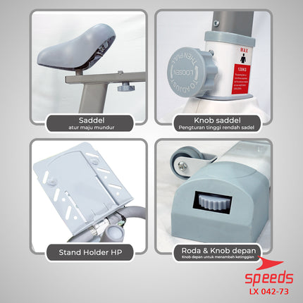 SPEEDS Elliptical Bike Sepeda Magnetic Fitness Gym 042-73