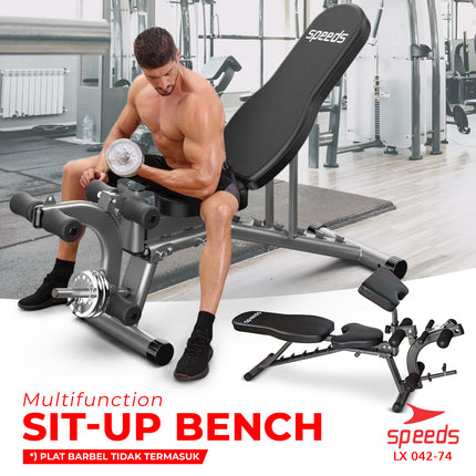 SPEEDS Fitness Bench Alat Olahraga Gym Multifungsi 042-74