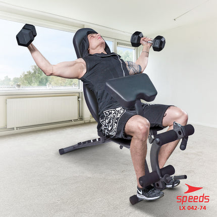 SPEEDS Fitness Bench Alat Olahraga Gym Multifungsi 042-74