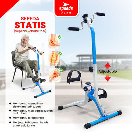SPEEDS Pedal Exerciser Stationary Bike Therapy for Legs and Arms Dual Exerciser Physiotherapy 042-75