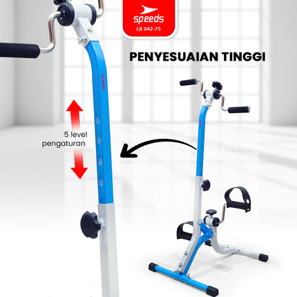 SPEEDS Pedal Exerciser Stationary Bike Therapy for Legs and Arms Dual Exerciser Physiotherapy 042-75