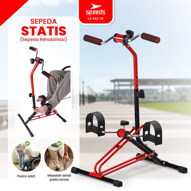 SPEEDS Pedal Exerciser Mini Stationary Bike for Feet and Hands Therapy, Dual Exerciser, Stroke Physiotherapy 042-76