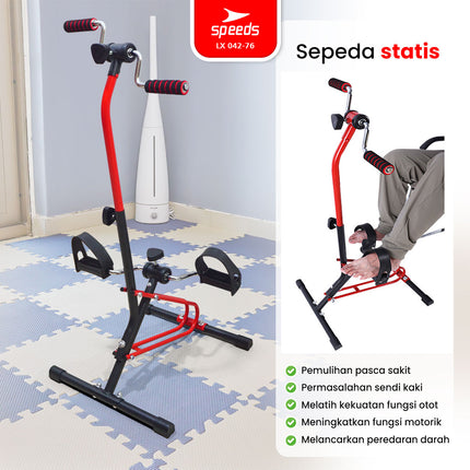 SPEEDS Pedal Exerciser Mini Stationary Bike for Feet and Hands Therapy, Dual Exerciser, Stroke Physiotherapy 042-76