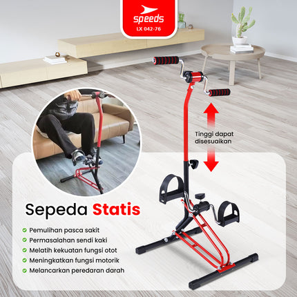 SPEEDS Pedal Exerciser Mini Stationary Bike for Feet and Hands Therapy, Dual Exerciser, Stroke Physiotherapy 042-76