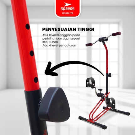 SPEEDS Pedal Exerciser Mini Stationary Bike for Feet and Hands Therapy, Dual Exerciser, Stroke Physiotherapy 042-76