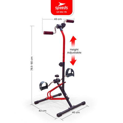 SPEEDS Pedal Exerciser Mini Stationary Bike for Feet and Hands Therapy, Dual Exerciser, Stroke Physiotherapy 042-76