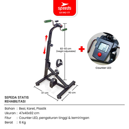 SPEEDS Mini Hand and Foot Dual Exerciser Therapy Stationary Bike Stroke Physiotherapy Fitness Exercise 042-77