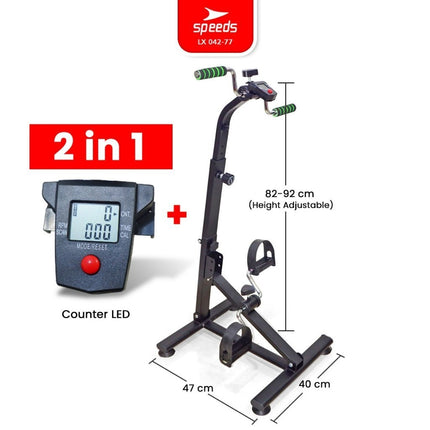SPEEDS Mini Hand and Foot Dual Exerciser Therapy Stationary Bike Stroke Physiotherapy Fitness Exercise 042-77