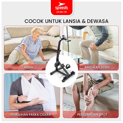 SPEEDS Pedal Exerciser Stationary Bike Therapy for Legs and Hands Dual Exerciser Physiotherapy Stroke 042-78