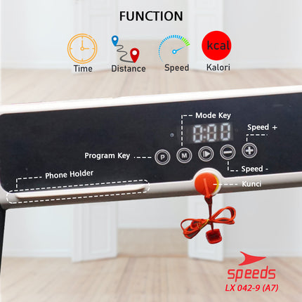 SPEEDS Treadmill Elektrik Mesin Lari Fitness 042-9