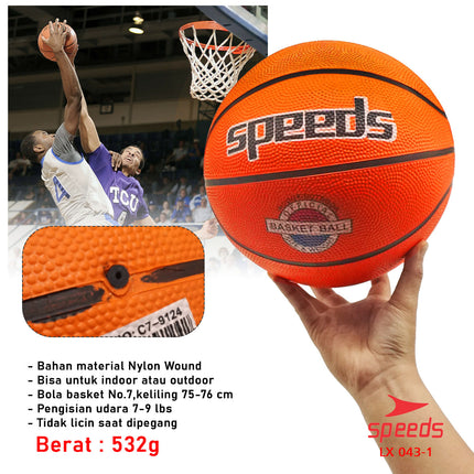 SPEEDS Basketball Original Natural Rubber LX 043-1