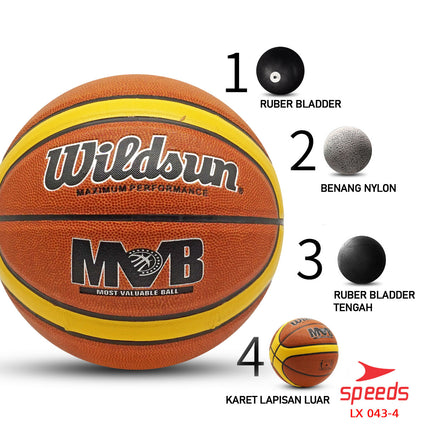 SPEEDS Basketball Sports Basketball Rubber LX 043-4