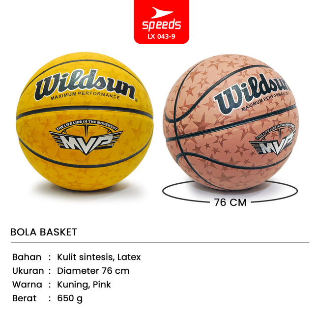SPEEDS Basketball 76cm Sports Original Natural Rubber 043-9