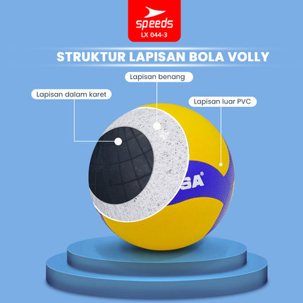 SPEEDS Bola Voli Size 5 FIVB Original 044-3