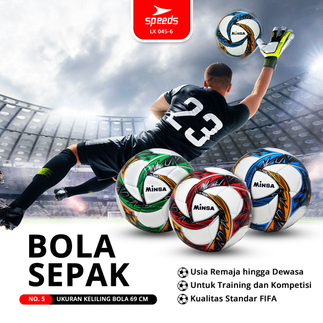 SPEEDS Bola Sepak Futsal international Sepak Bola Olahraga Football Soccer 045-6