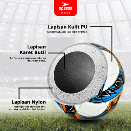 SPEEDS Bola Sepak Futsal international Sepak Bola Olahraga Football Soccer 045-6