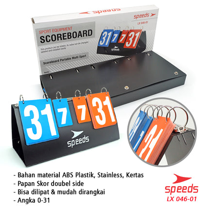 SPEEDS Score Board / Scoreboard for Futsal / Soccer, etc. Original High-Quality Import 046-1