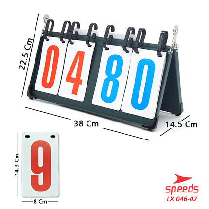 SPEEDS Score Board / 4-digit Scoreboard for Futsal / Football, Original High-Quality Import 046-2
