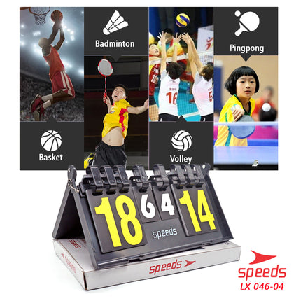 SPEEDS Score Board / Scoreboard / 4-Digit Portable Scoreboard for Sports LX 046-4