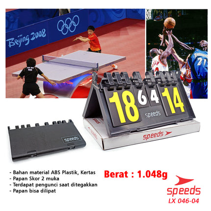 SPEEDS Score Board / Scoreboard / 4-Digit Portable Scoreboard for Sports LX 046-4