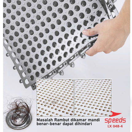 SPEEDS Doormat 30x30cm Bath Mat Polka Dot Non-Slip Bathroom Mat PVC Carpet 048-4
