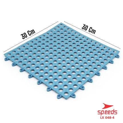 SPEEDS Doormat 30x30cm Bath Mat Polka Dot Non-Slip Bathroom Mat PVC Carpet 048-4