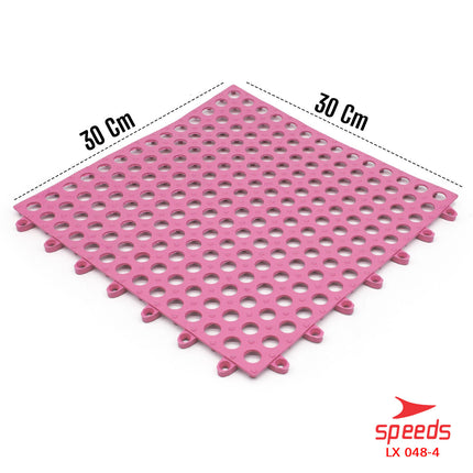 SPEEDS Doormat 30x30cm Bath Mat Polka Dot Non-Slip Bathroom Mat PVC Carpet 048-4
