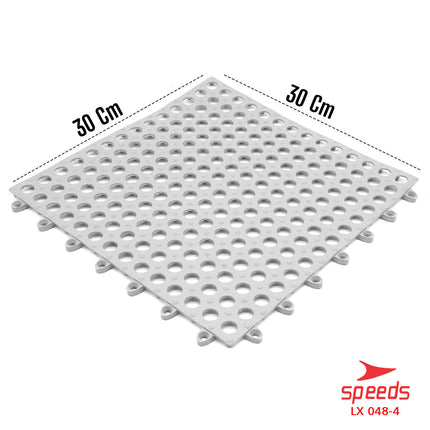 SPEEDS Doormat 30x30cm Bath Mat Polka Dot Non-Slip Bathroom Mat PVC Carpet 048-4