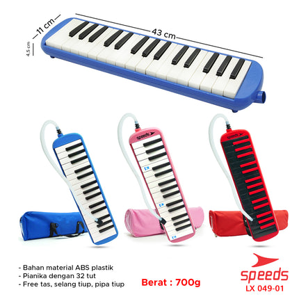 SPEEDS Pianika Affordable Kids Toy Mini Piano 3 Colors with Pianika Bag 049-1