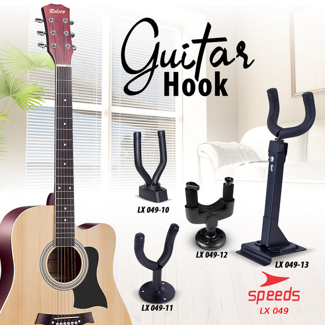 SPEEDS Musical Instrument Guitar Hanger Guitar Hook, Bass, Electric, Classic Practical Wall Mount 049-10